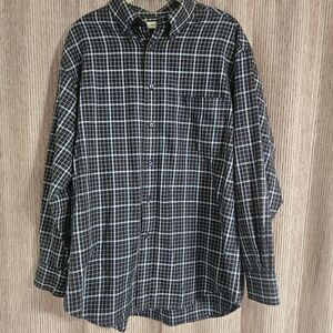 Turnbury Blue Plaid Button Down Long Sleeve Size L